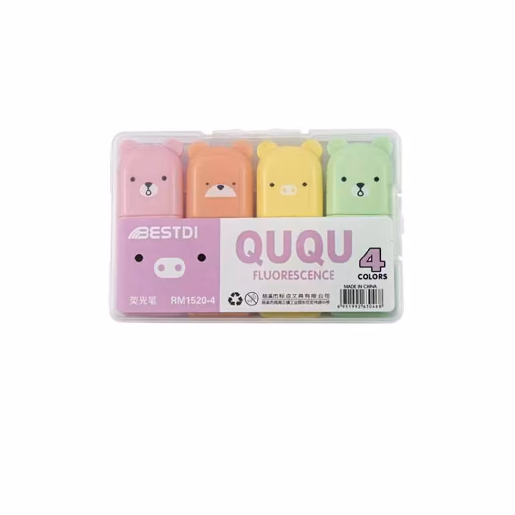 ماژیک علامت گذار خرسی 4رنگ با کیفیت عالی و قیمت مناسب 