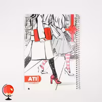 دفتر مشق 50 برگ سیمی طرح فشن آتی