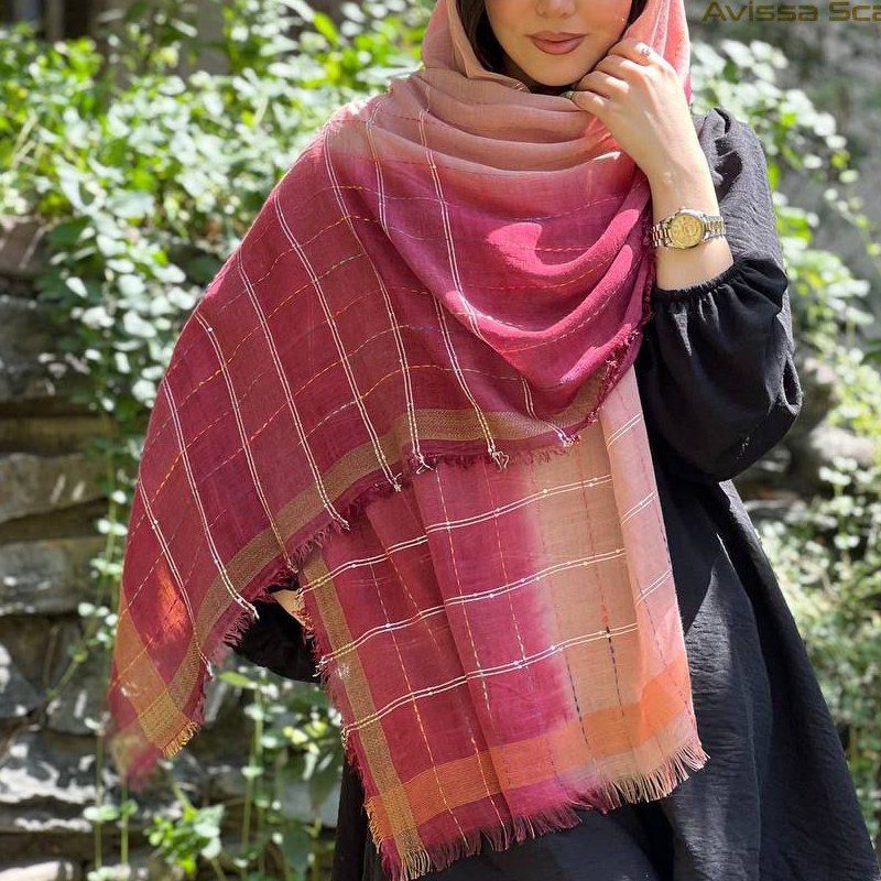 شال نخی لینن ابرنگی 3 کد 101