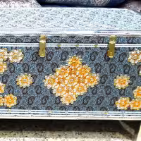 صندوق چوبی بزرگ بطول1 متری  روکش ترمه ومخمل 