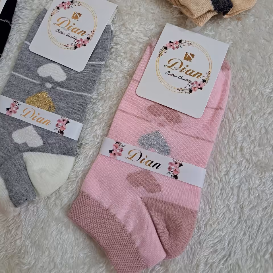 جوراب نخی ساق کوتاه