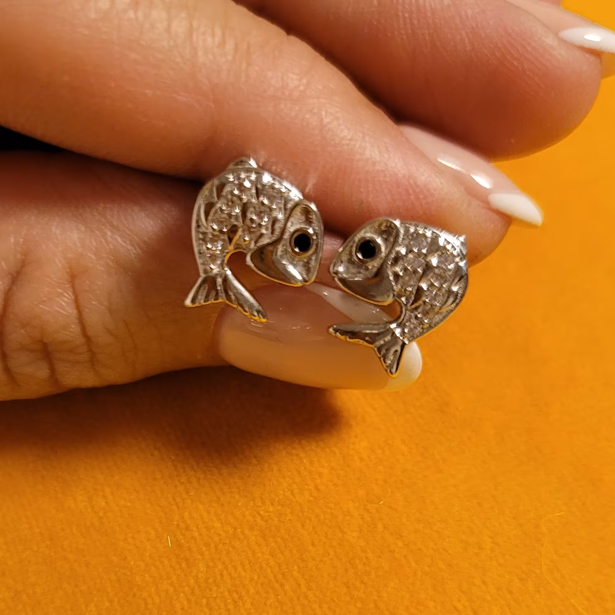 گوشواره میخی نقره         