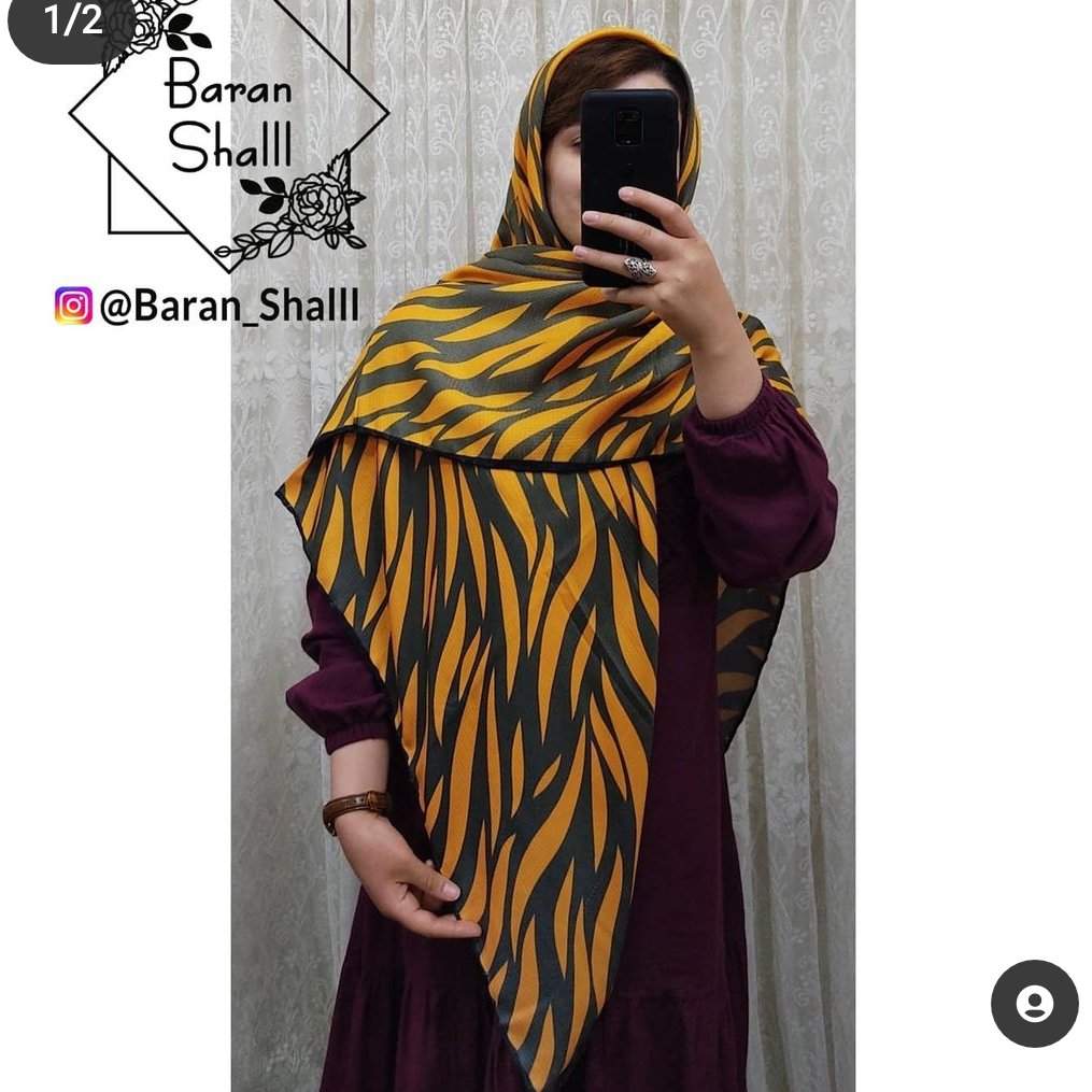 روسری نخی پارچه پوست ماری