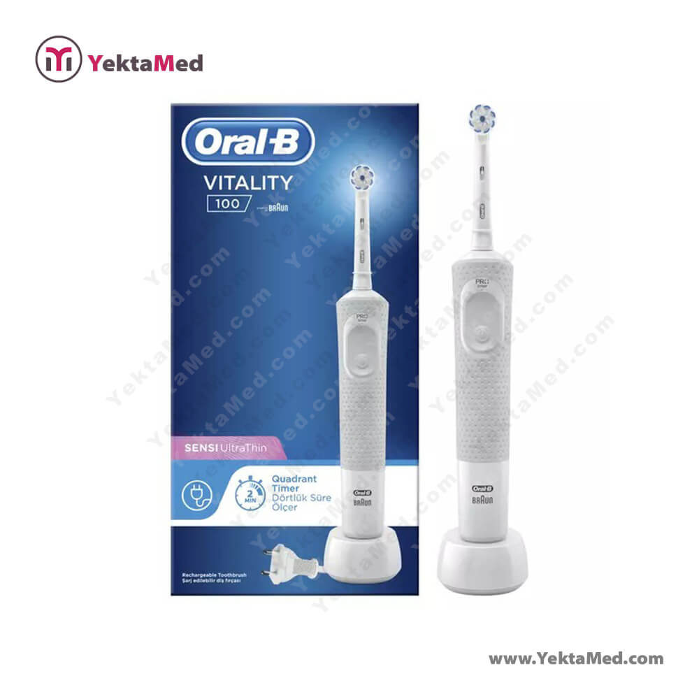 مسواک برقی اورال بی Vitality 100 Sensi Ultra Thin - یکتامد YektaMed