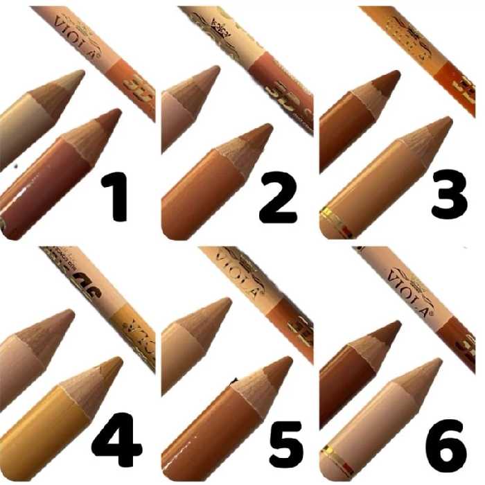 6 عدد کانتور مدادی دو سر 4 کاره کانسیلر کانتور  محو ابرو مداد ابرو در 6 شماره  کانسیلر چشم مداد محوابرو کانتورینگ رژگونه