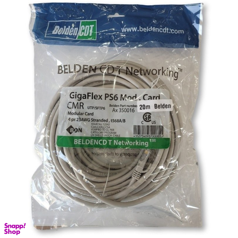 کابل شبکه گیگافلکس مدل Belden cat6 طول 20 متر