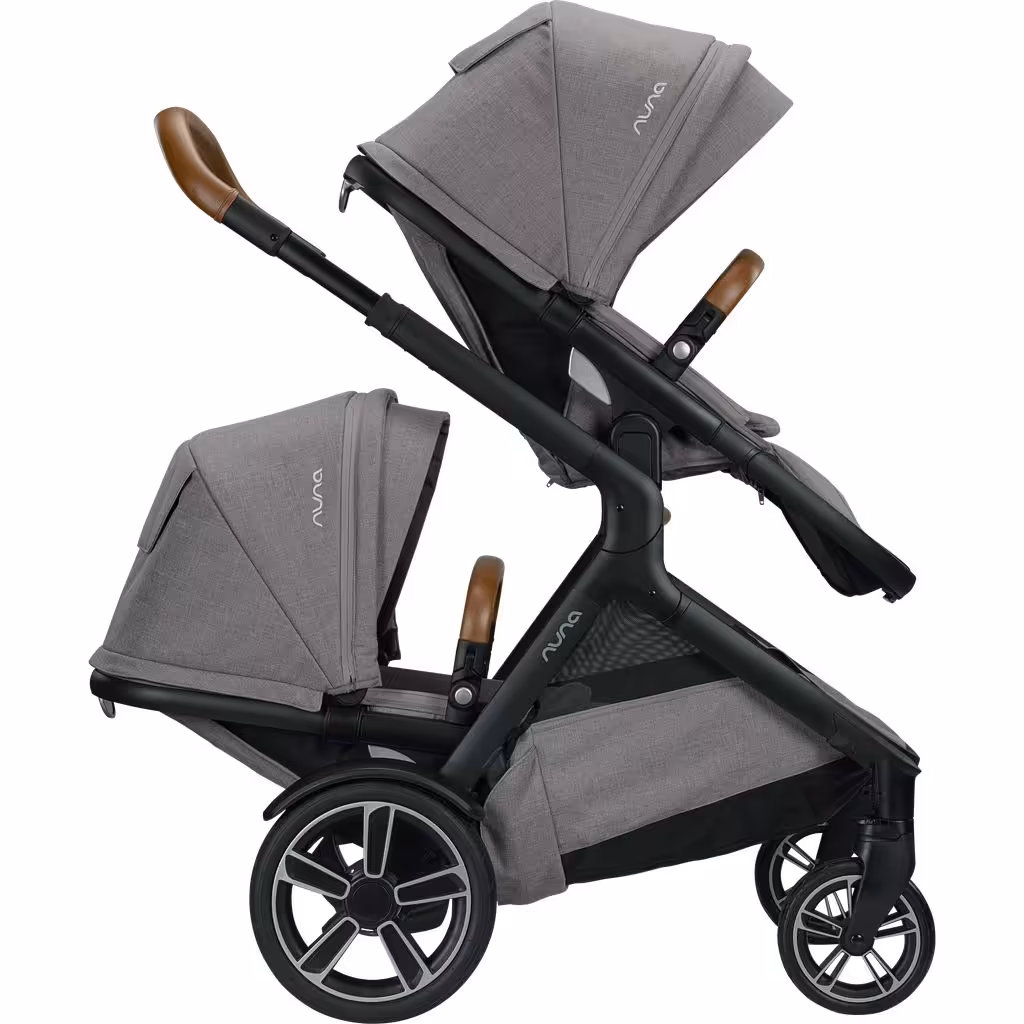 کالسکه دوقلو نونا مدل دمی گرو رنگ طوسی جدید 6 حالته    nuna demi grow