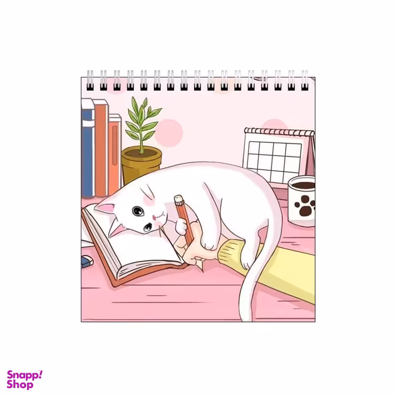 دفتر طراحی ۶۰ برگ طرح گربه و نویسنده کد 0762117