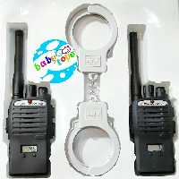 بیسیم واکی تاکی باطری خور اسباب بازی بهمراه دستبند پلیس