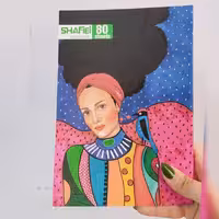 دفتر 80 برگ پشت چسبی جلدگلاسه