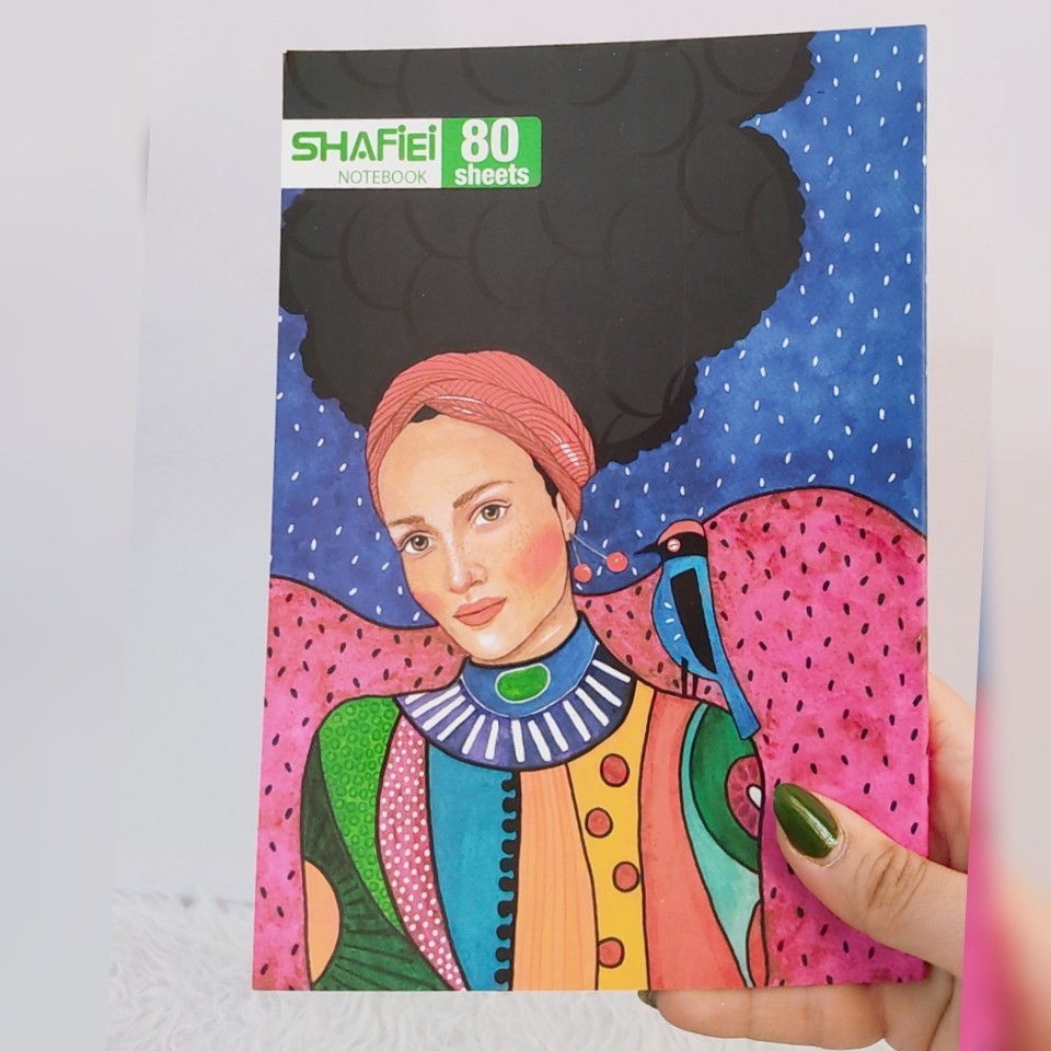 دفتر 80 برگ پشت چسبی جلدگلاسه