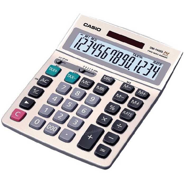 ماشین حساب رومیزی کاسیو مدل دی ام 1400 اس