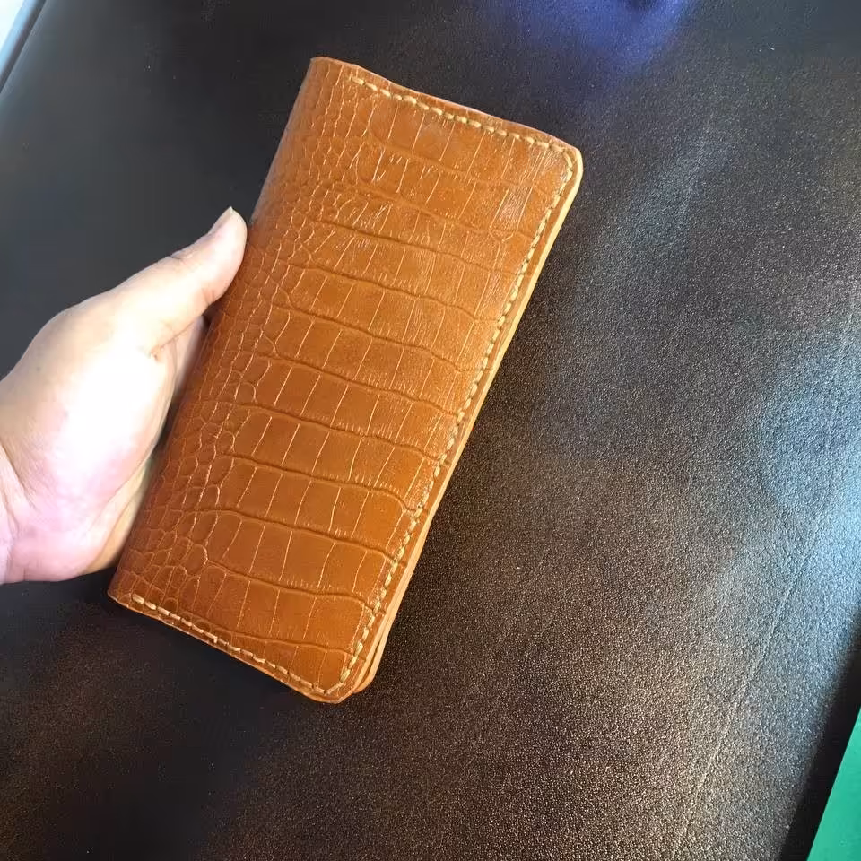 کیف پول کتی چرم(چرم گاوی) دست دوز با ارسال رایگان