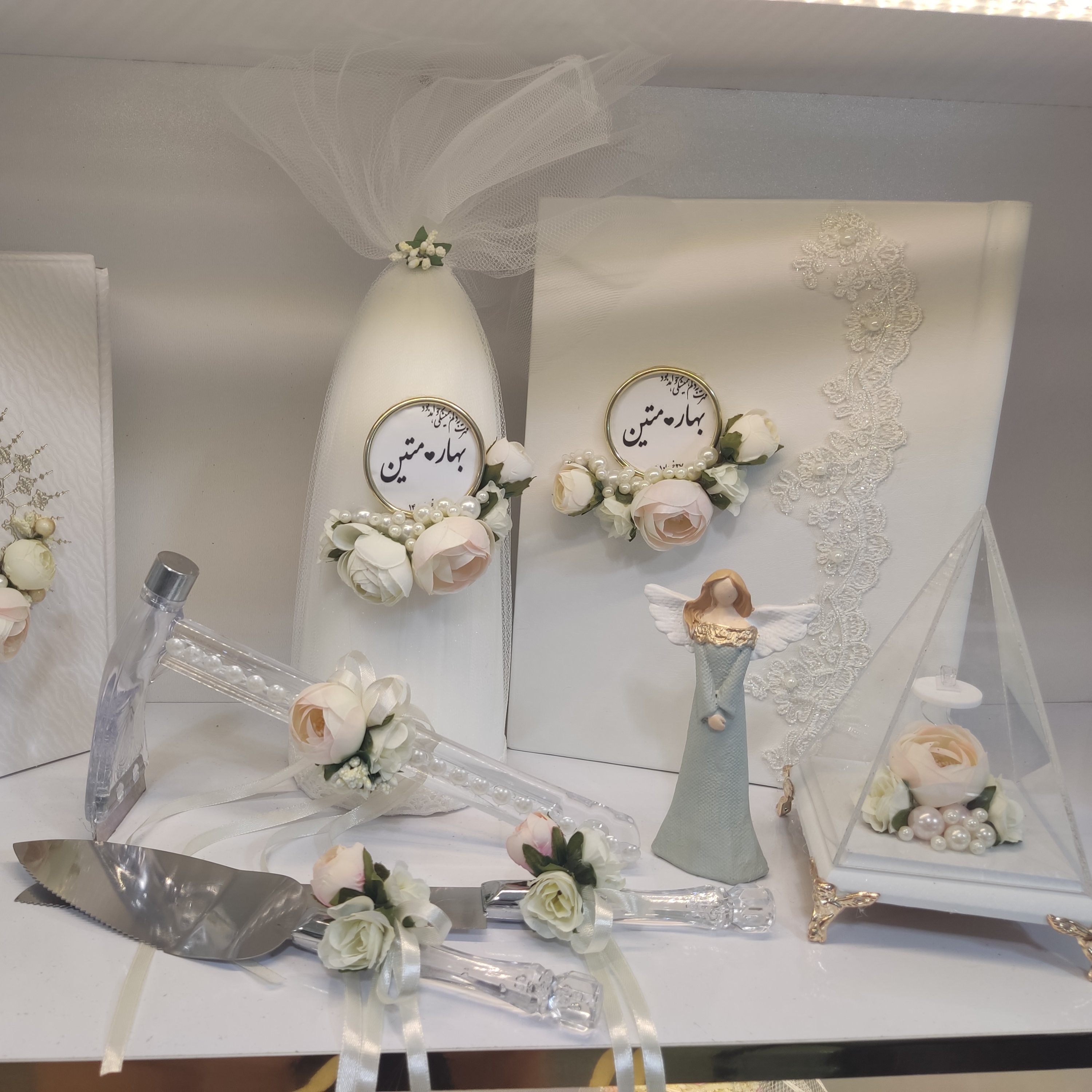 ست لوازم بله برون  6 تکه رنگ نباتی 