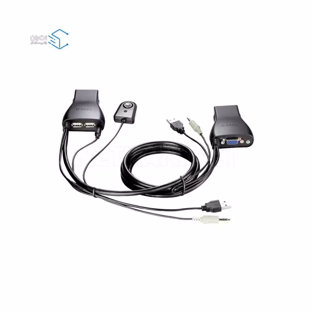 قیمت و خرید سوییچ شبکه 2 پورت دی لینک مدل KVM-222 | نت ران