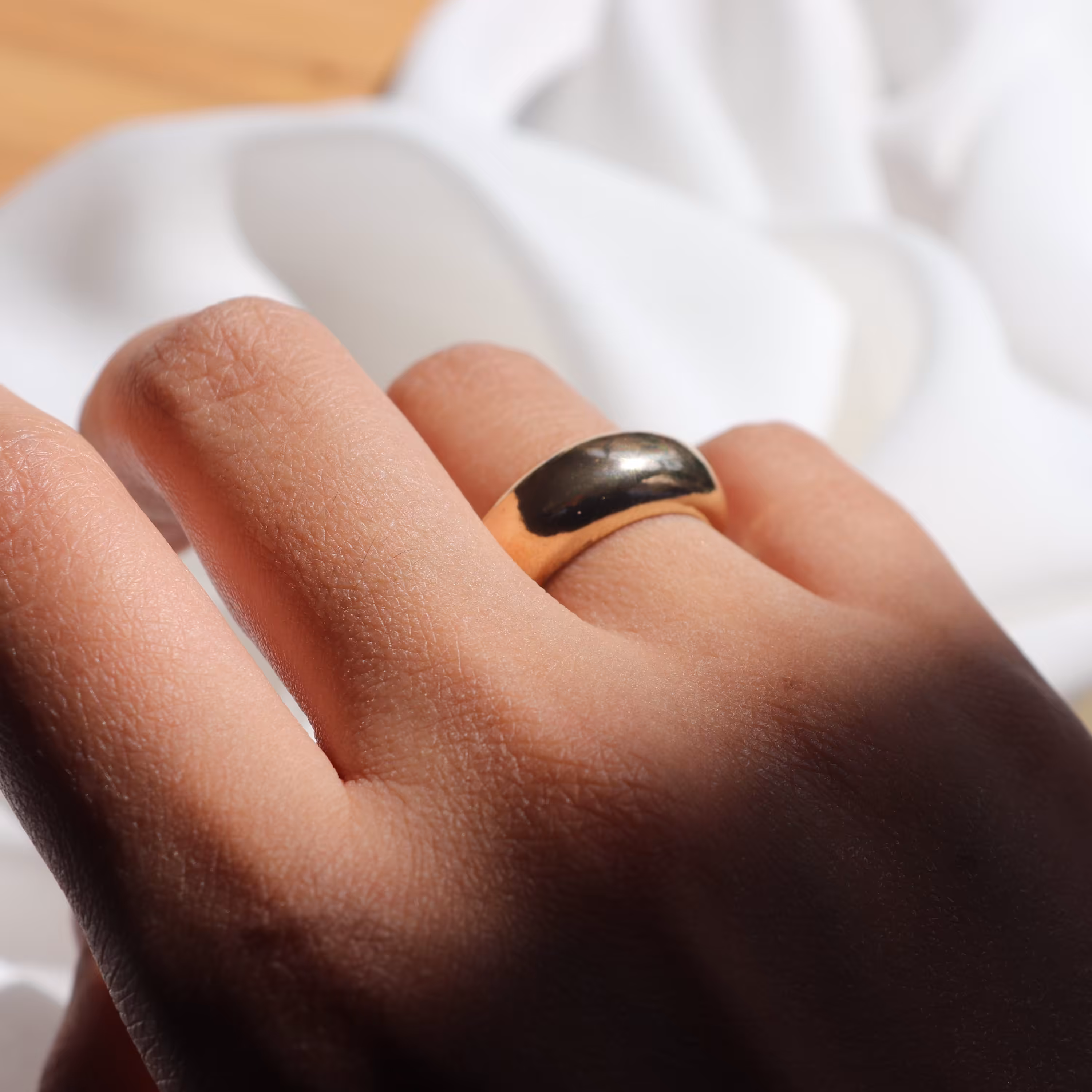 انگشتر طلایی در  دو سایز