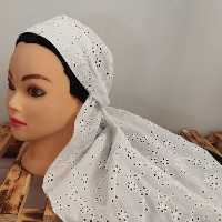 دورگ  یا دستمال سر سفید خامه دوزی 