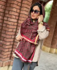 شال کشمیروارداتی طرح ال وی
