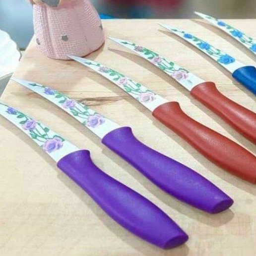 چاقو دوعددی گلدار با ارسال رایگان