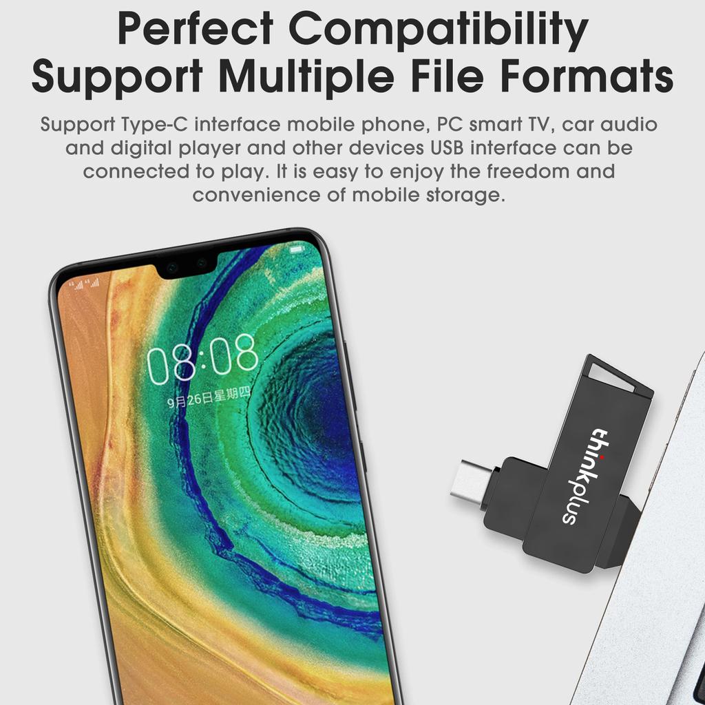 فلش مموری 16 گیگابایت لنوو Lenovo Thinkplus MU254 16GB USB 3.1 Double Head با سری تایپ سی