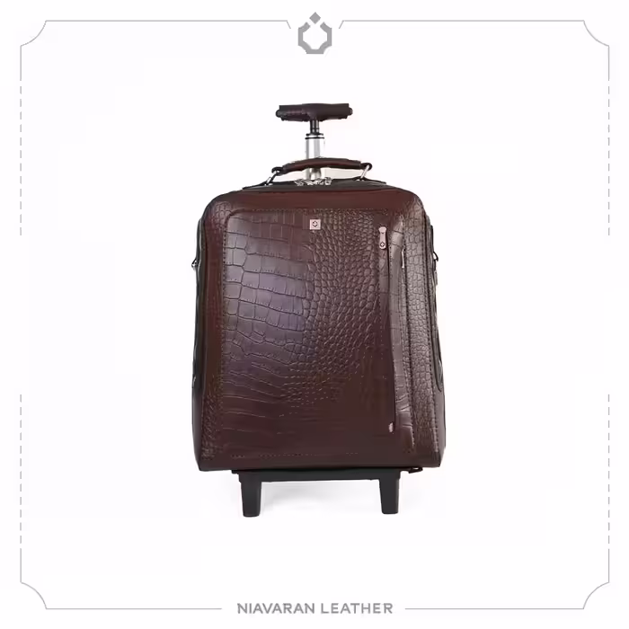 چمدان چرم طبیعی دست دوز نلسون - خانه چرم نیاوران