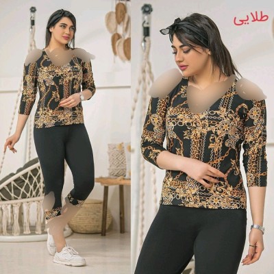 تیشرت شلوارک سرشونه باز فشن