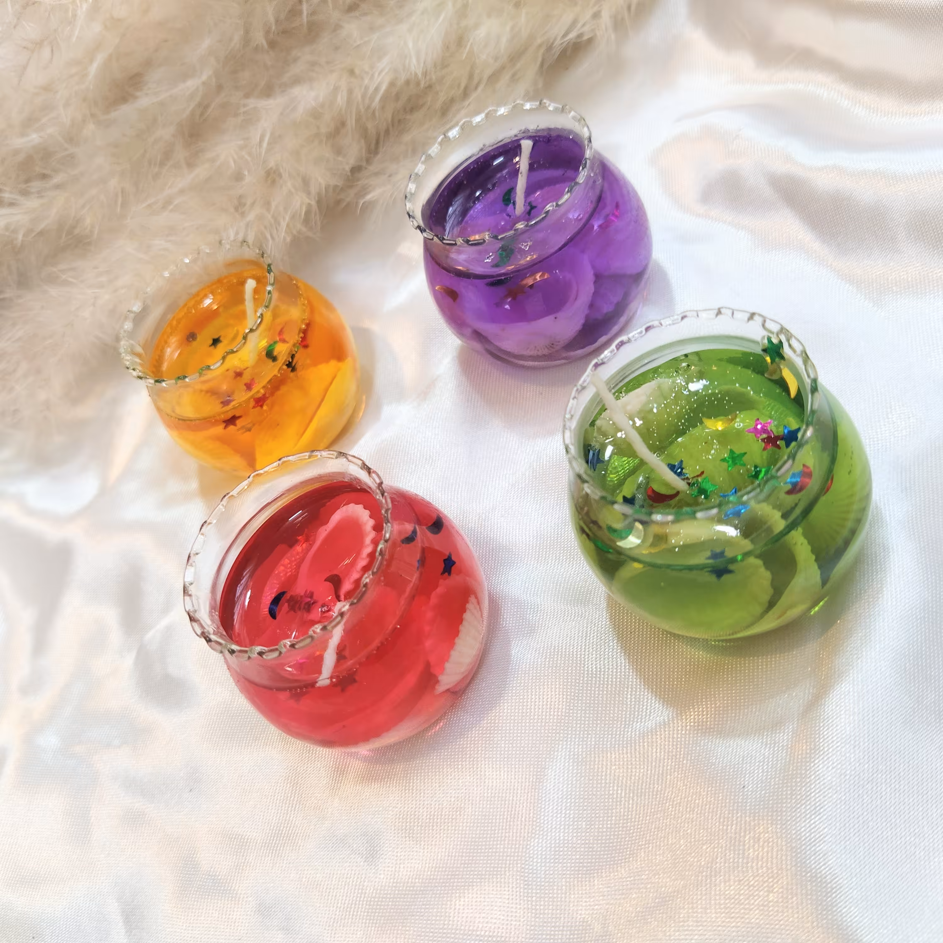 شمع رنگی همراه با صدف 