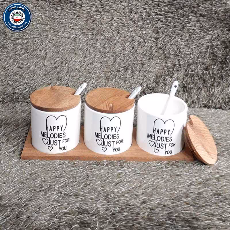 پاسماوری 3 پارچه طرح دار کف چوبی