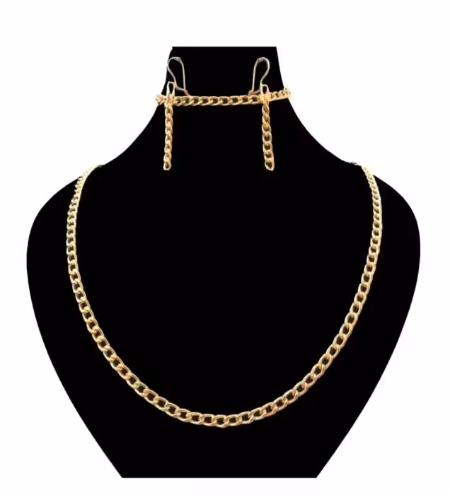 ست طلا زنانه 18 عیار مدل کارتیه زنجیری - 20 گرم