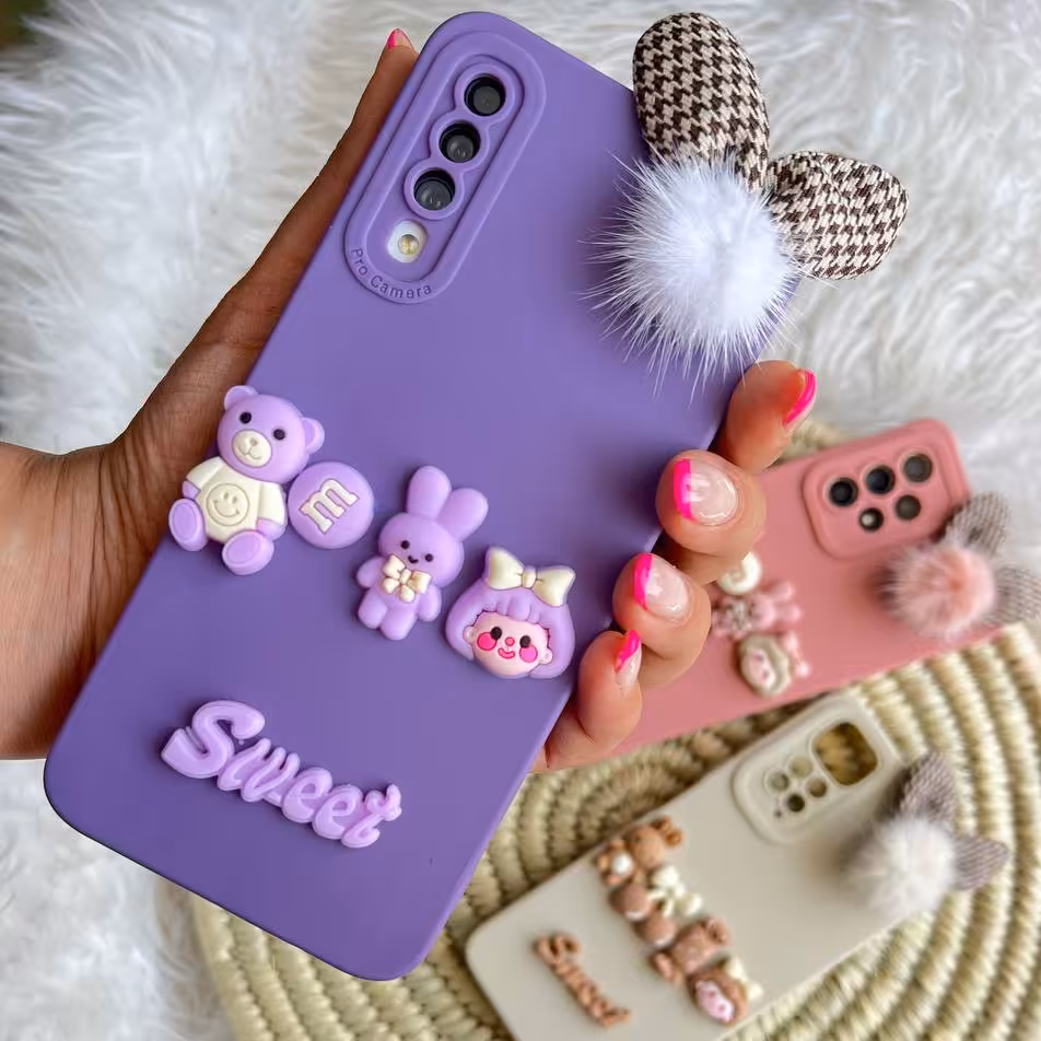 گارد(قاب)sweet عروسک برجسته ،برای سامسونگ وشیائومی 