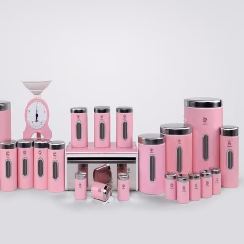 سرویس آشپزخانه اورانوس 23 پارچه صورتی 