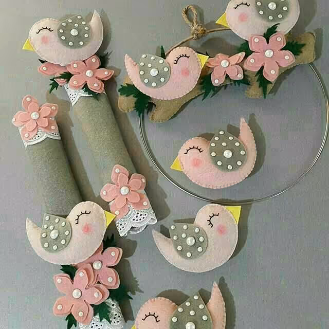 ست تزئینات نمدی آشپزخانه