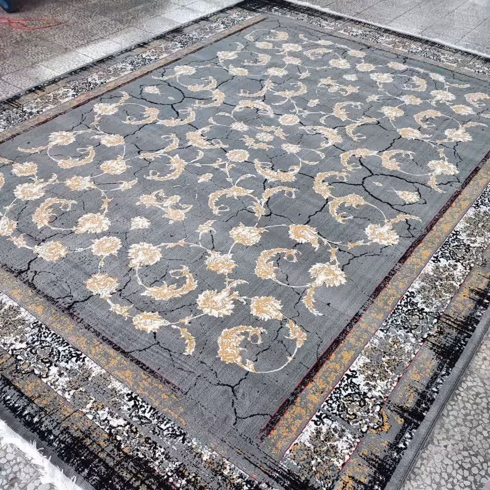 فرش ماشینی BCF نقشه کویر رنگ فیلی 9 متری 