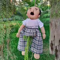 عروسک دستسازپارچه ای بابازیرپوشی 40 سانتی رضوانه کد 62