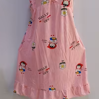 لباس خواب نخی تک سایز مناسب 36تا44 رنگ صورتی