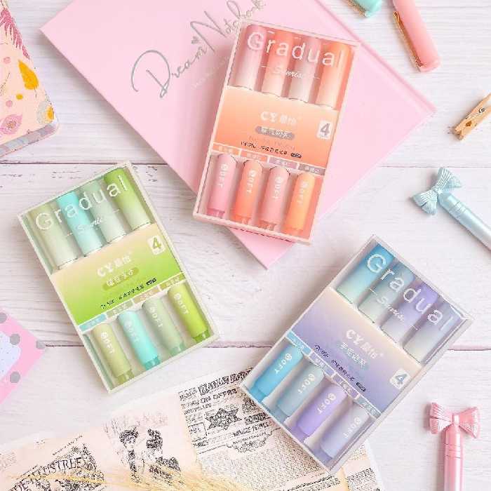  هایلایتر های 4تایی giudual سبز ابی قرمز 