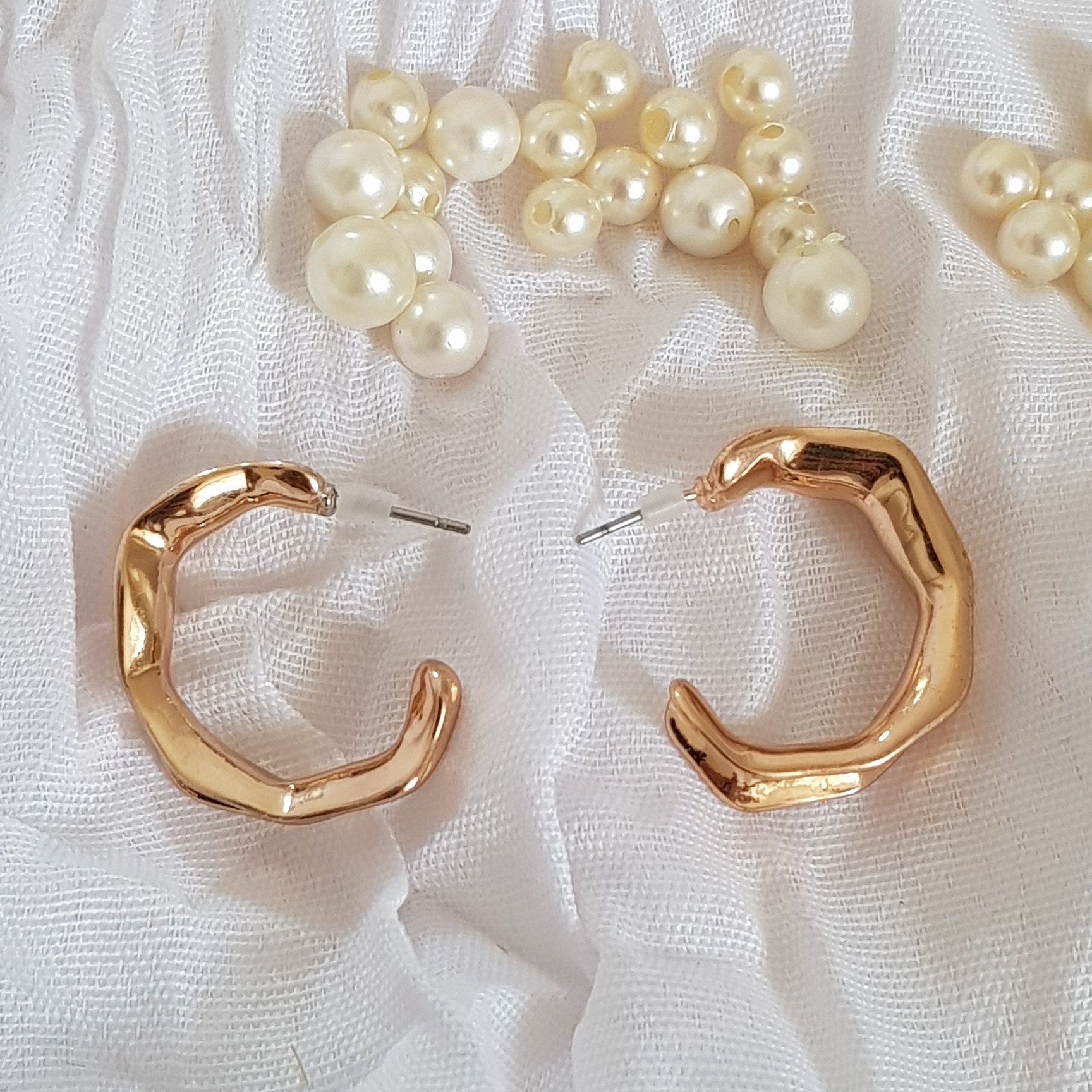  گوشواره روکش طلا حلقه ای از شرکت آلمانی beeline  کد 123