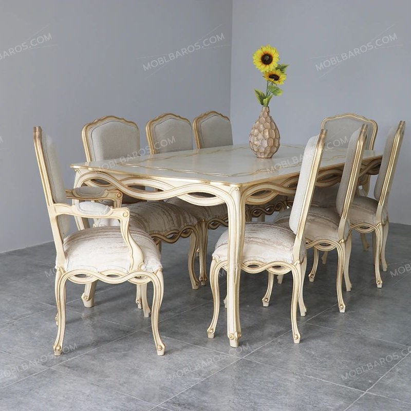 میز غذاخوری جدید ابزاری ورق طلا ( ارسال با باربری پس کرایه)