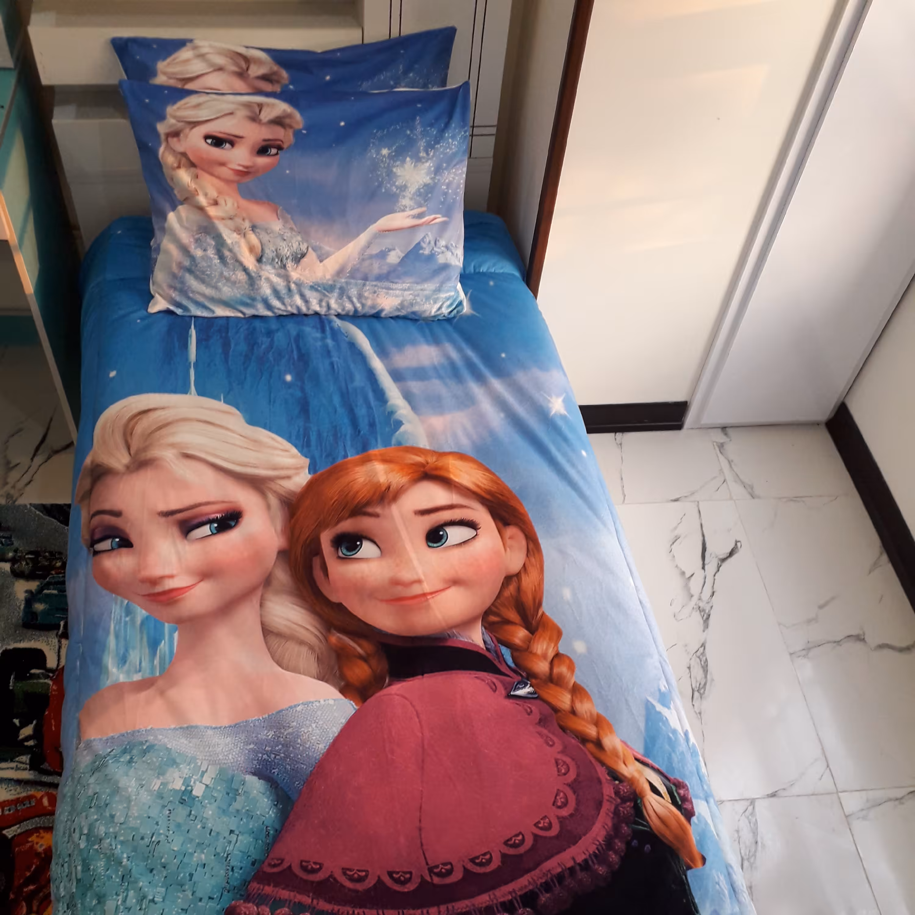 روتختی یک نفره دخترانه چاپی طرح السا و آنا (قابل سفارش در طرح و مدل دلخواه مشتری عزیز )