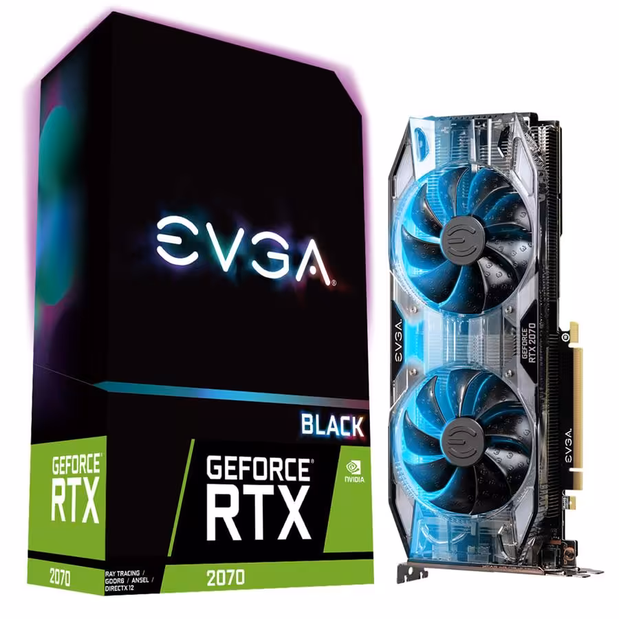 کارت گرافیک ای وی جی ای مدل GeForce RTX 2070 XC BLACK EDITION GAMING RGB با حافظه 8 گیگابایت