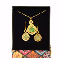 102021- نیم ست ترنج نگین گرد 