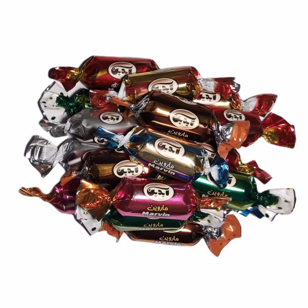 شکلات کاکائو مغزدار مخلوط ماروین آیدین در بسته بندی های 500 گرم. شکلات کاکائویی مغزدار در طعم های مختلف. 