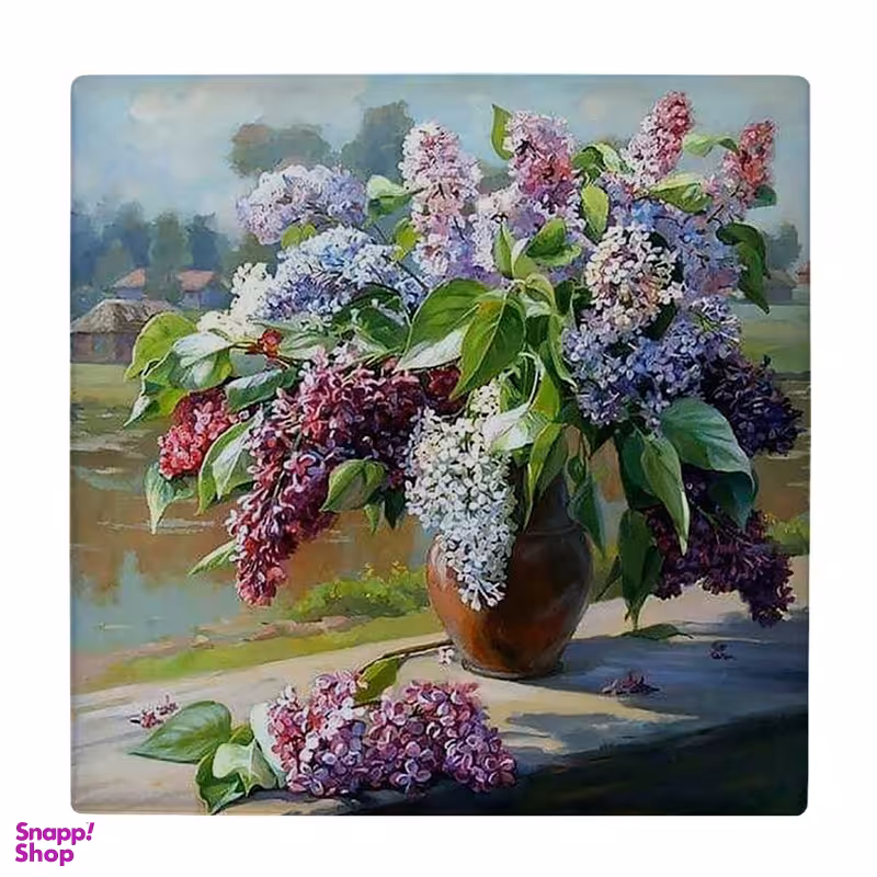 زیر لیوانی طرح گلدان گل کد 5927723_4645