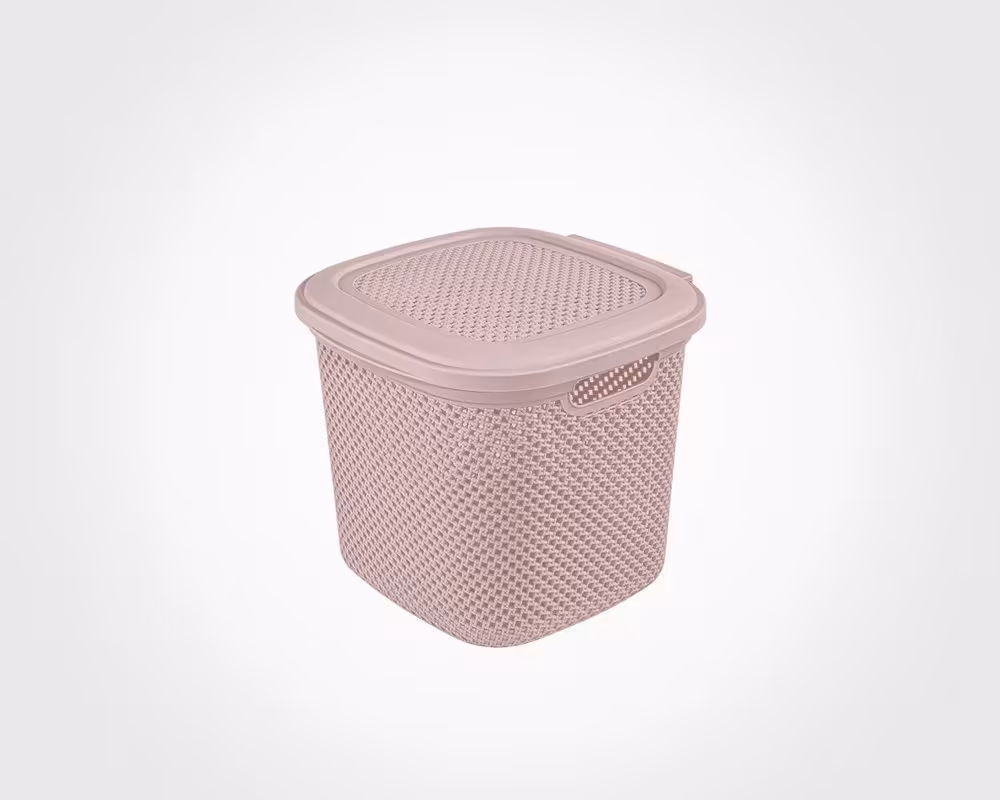 سبد رخت دربدار کوچک طرح بافت لیمون کد 2135