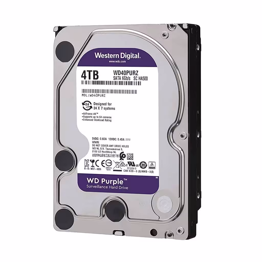 هارد اصلی وسترن بنفش 4T چهار ترابایت