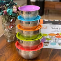 ست لگن درب دار رنگی برند اصلی yyi 