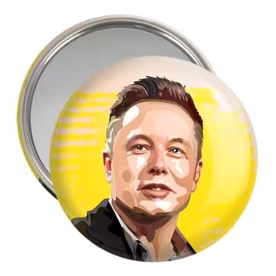 آینه جیبی خندالو مدل ایلان ماسک Elon Musk کد 10913