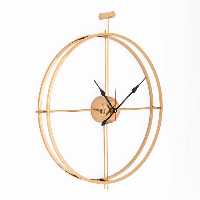 ساعت دیواری فلزی گرد ساعت دیواری طلایی ساعت دیواری فانتزی فلزی مدل هنریتا کد S142