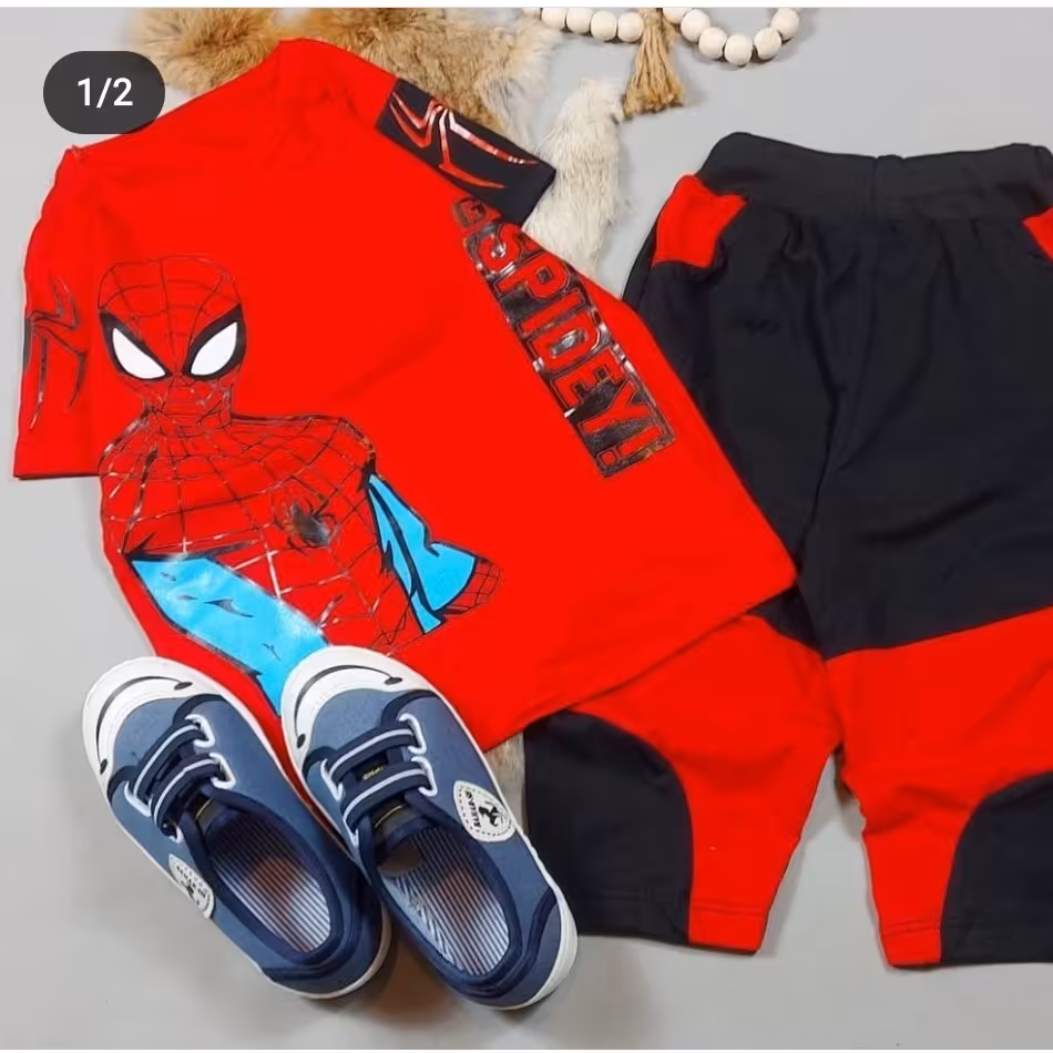 تیشرت شلوارک مرد عنکبوتی 