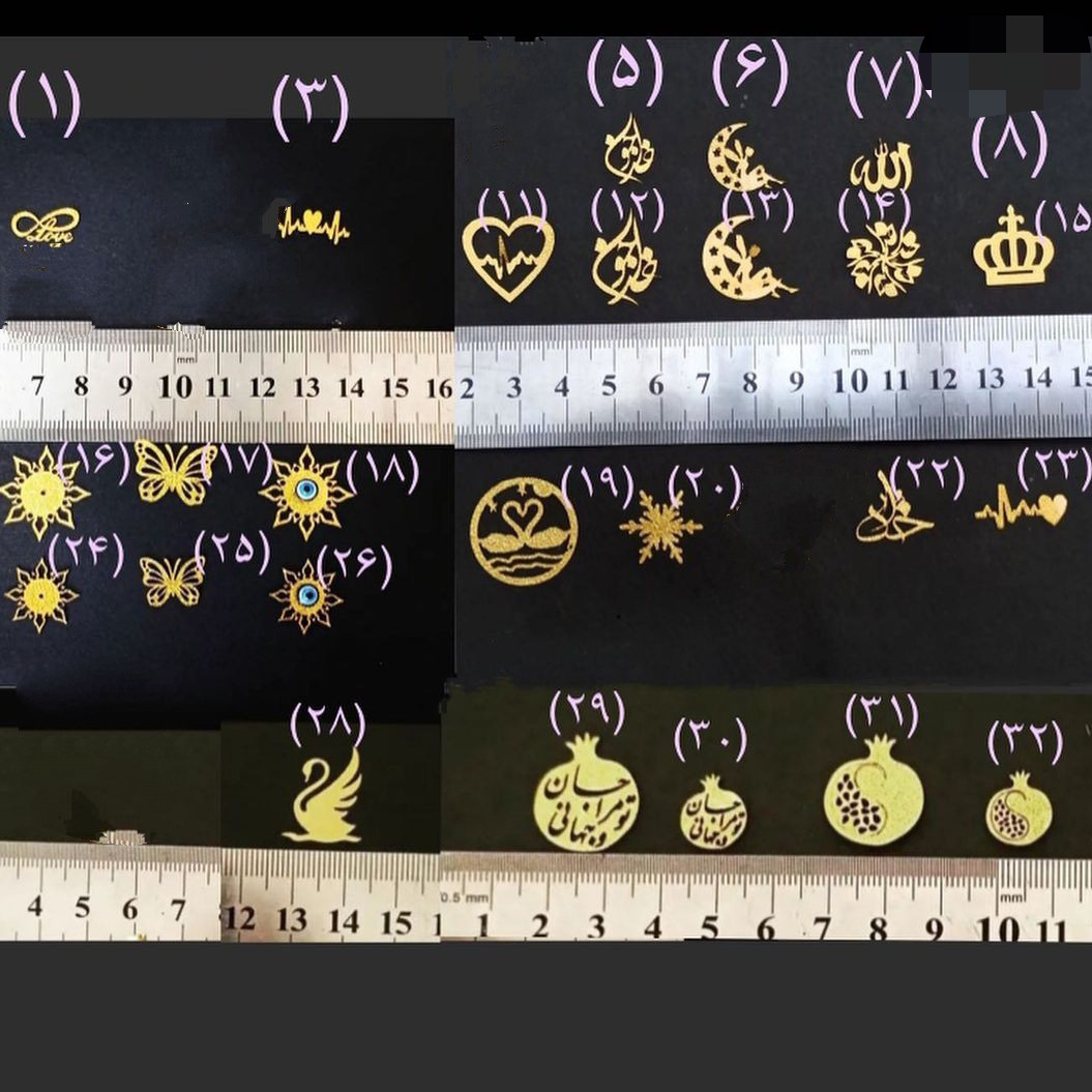 ورق طلا طرحدار جنس پلکسی